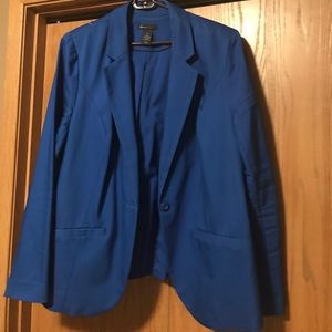 Lane Bryant fitted blue blazer