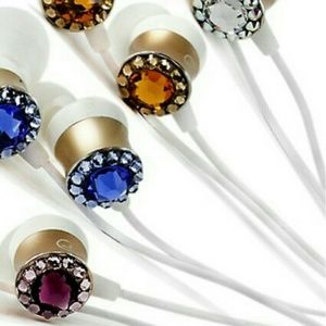 Jimmy Crystal Swarovski Crystal Earbud Headphones