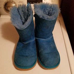 BLUE DOUBLE BOW BAILEY UGGS