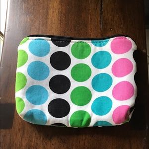 Polka dot cosmetic bag