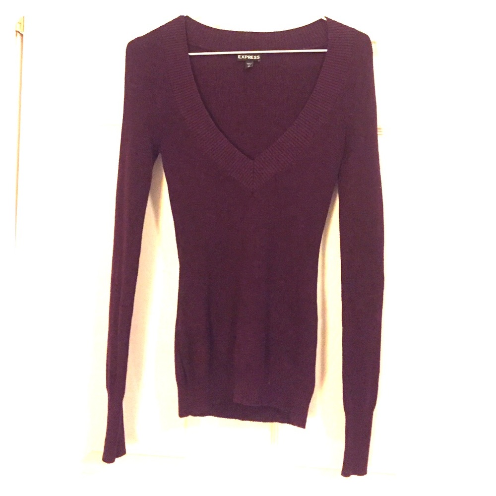 Plum Deep V Express Sweater💋