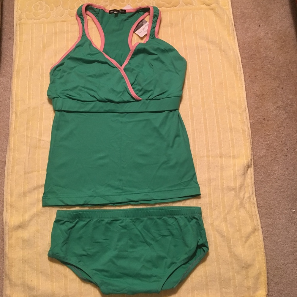 NWT - Nursing Tankini swimsuit - Mint/Pink