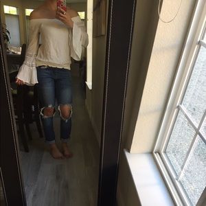 Off Shoulder Bell Sleeve Top XS