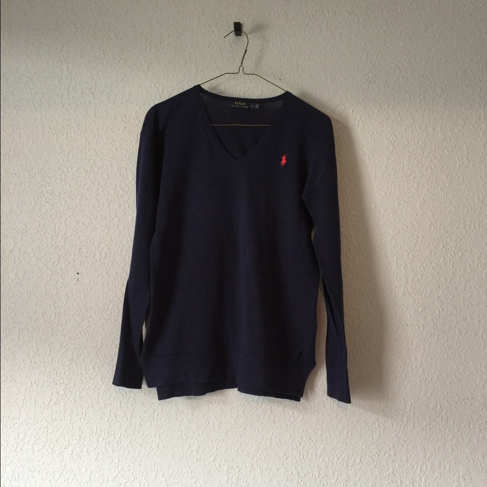 Polo Ralph Lauren Navy V-Neck Sweater