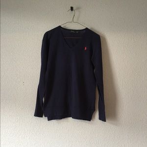 Polo Ralph Lauren Navy V-Neck Sweater