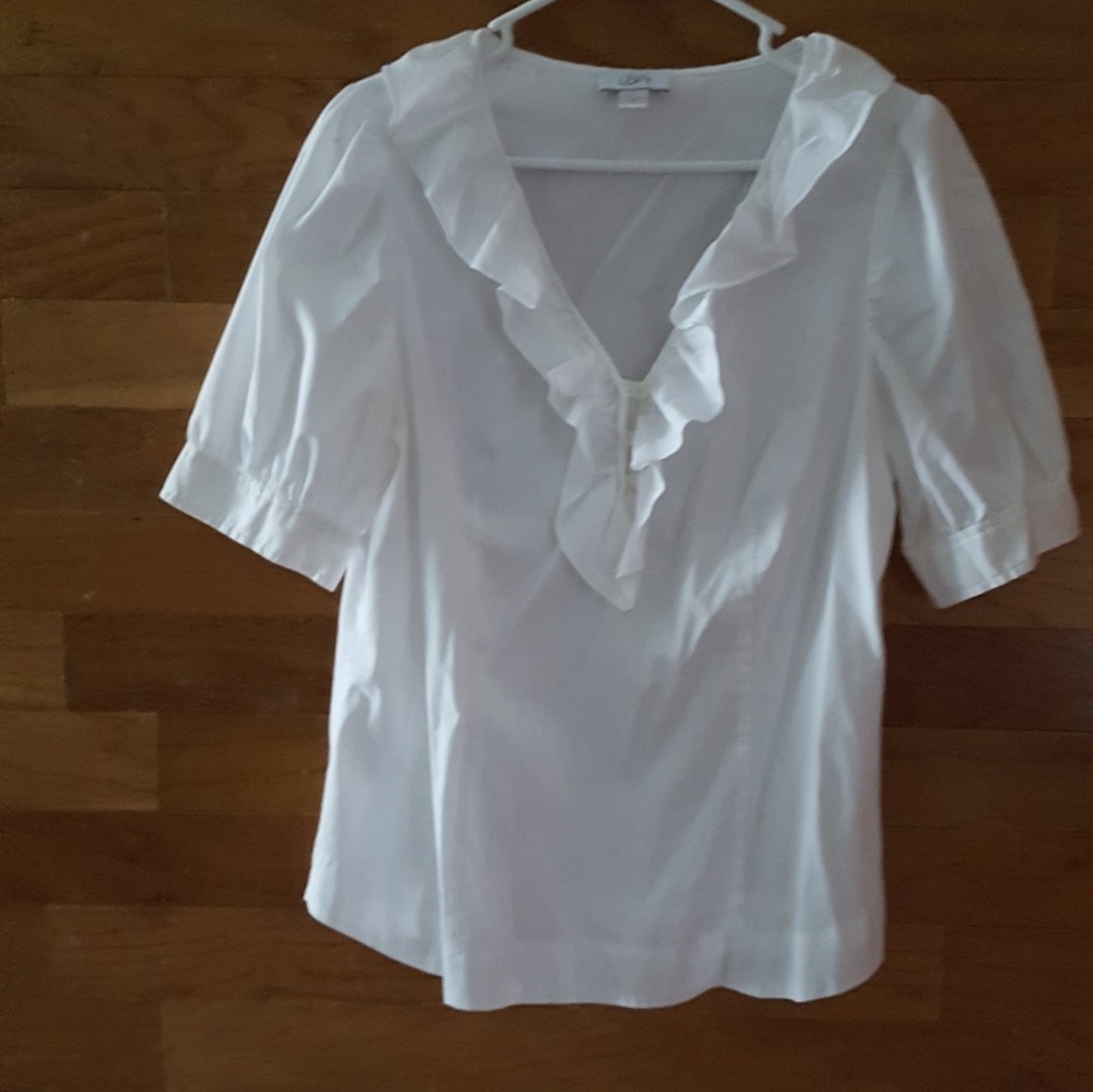 Ann Taylor Loft ruffle shirt top