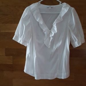 Ann Taylor Loft ruffle shirt top