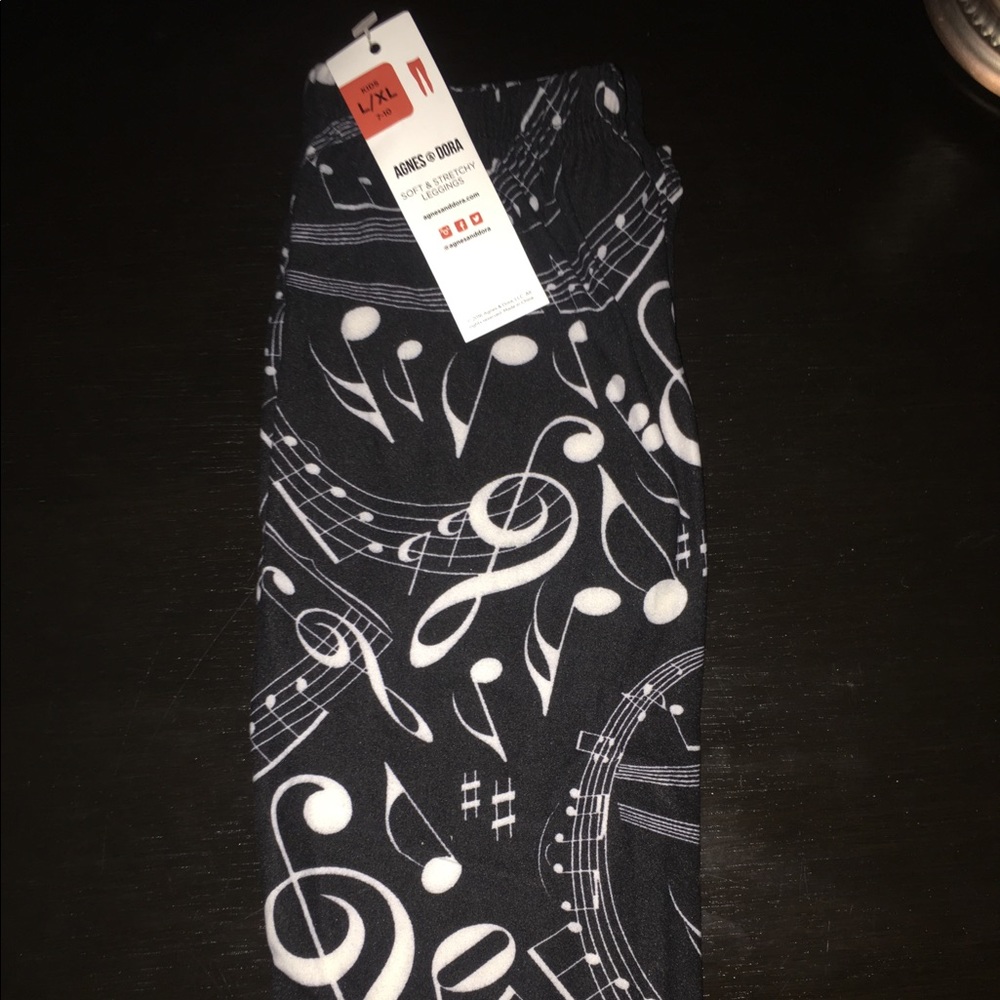 Agnes and Dora Kids musical note Leggings