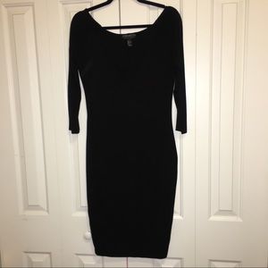 Forever 21+ black sweetheart neck bodycon dress