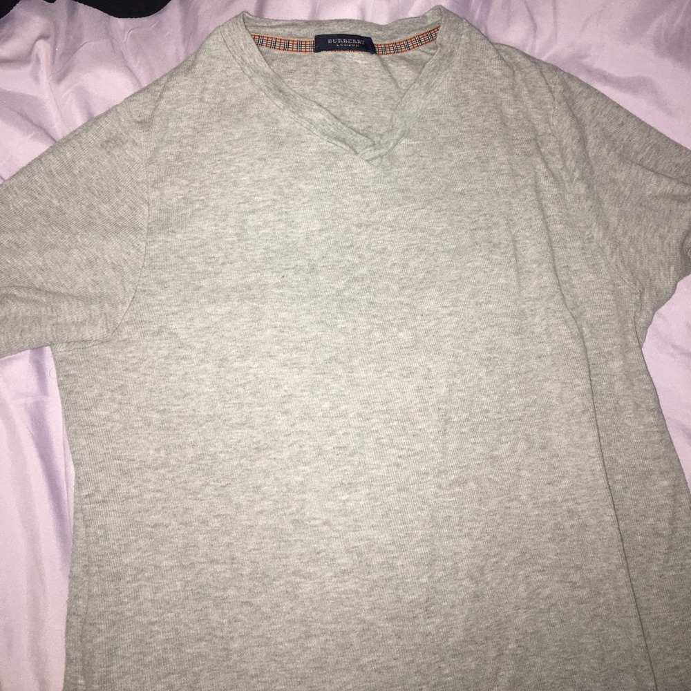 Burberry grey V-neck