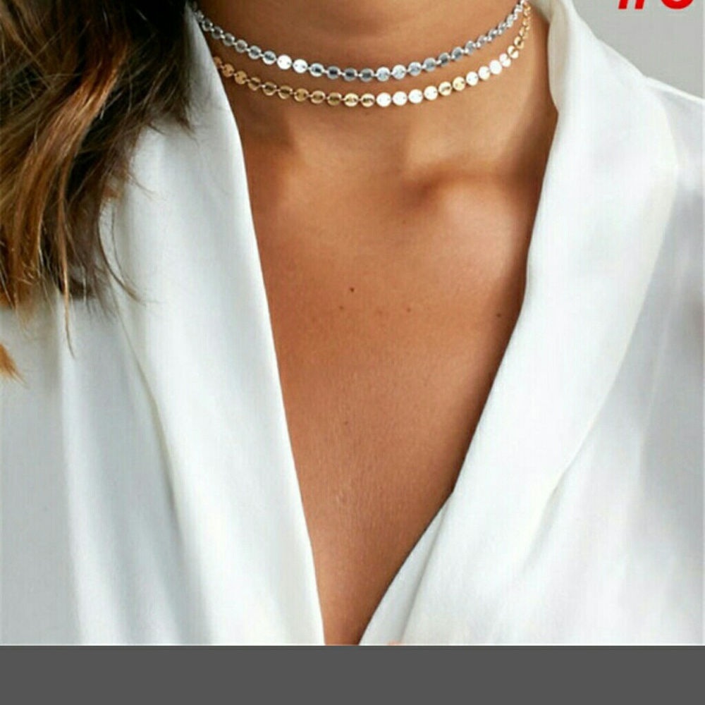 BAOI! Multi-layer coin choker necklace!