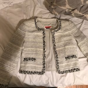Alice and Olivia white / black blazer jacket