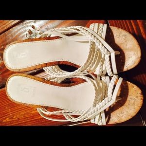 White decree sandals