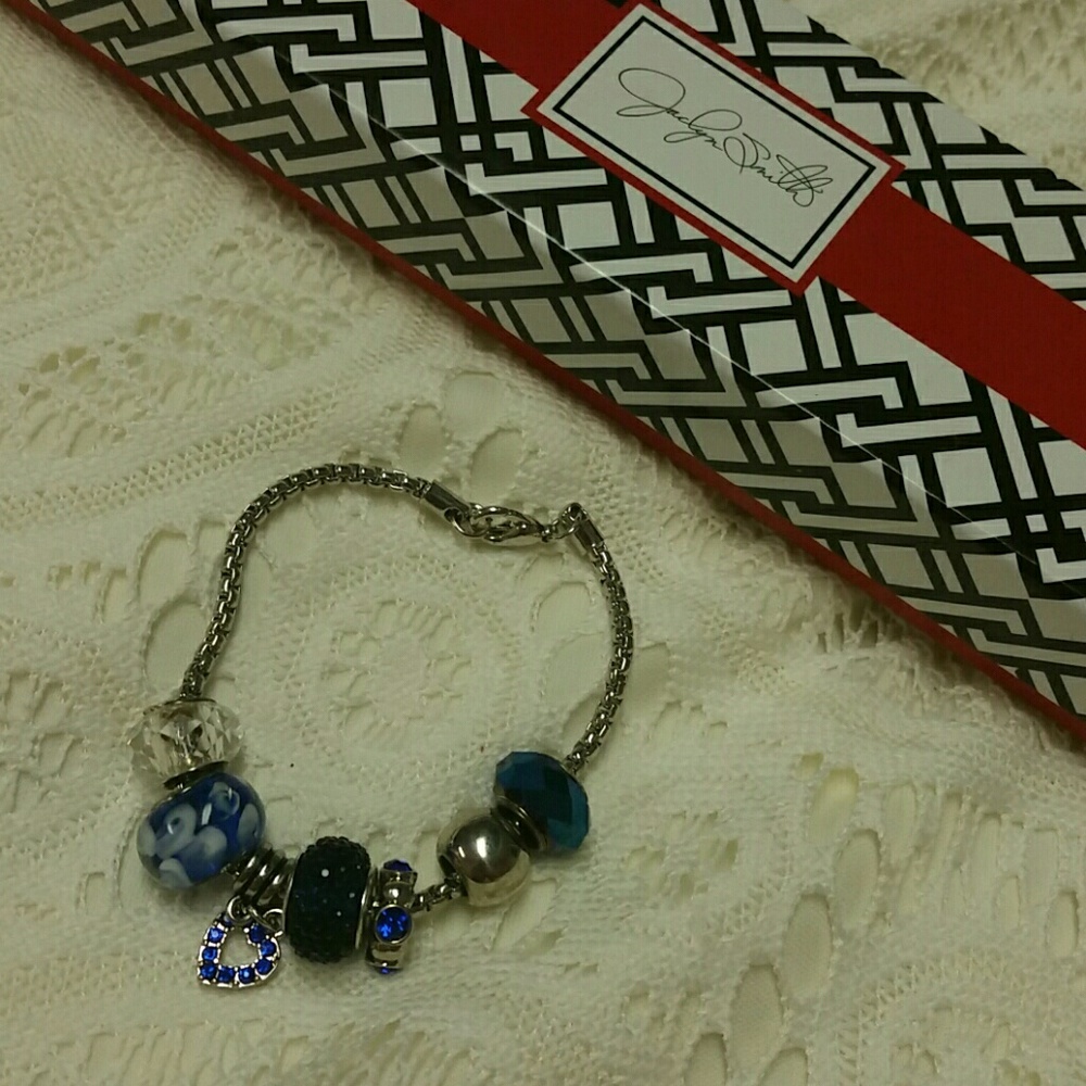 Blue charm bracelet