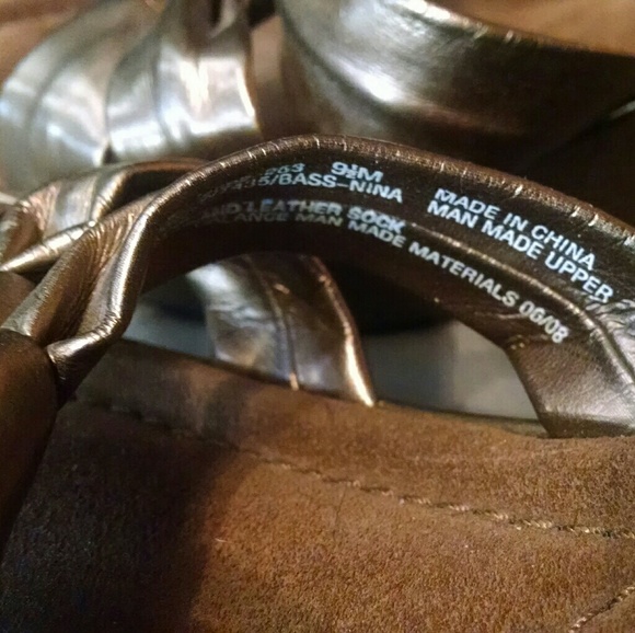 Bass Copper Metallic 3" Wedge Heels - Picture 2 of 8