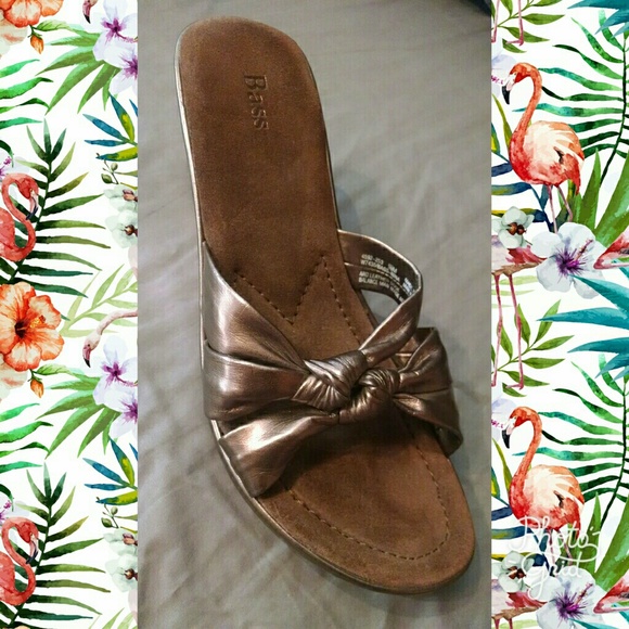 Bass Copper Metallic 3" Wedge Heels - Picture 5 of 8