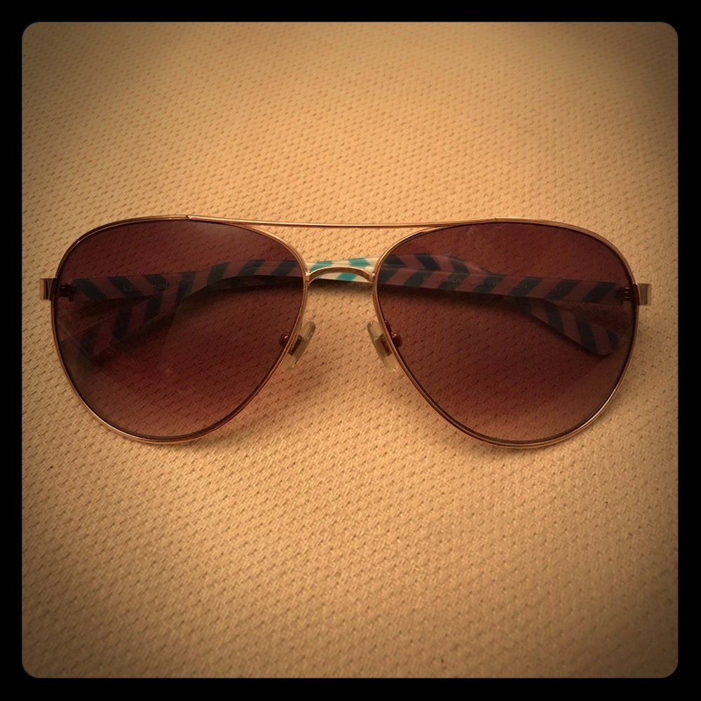 EUC Kate Spade Aviator Sunglasses with Case