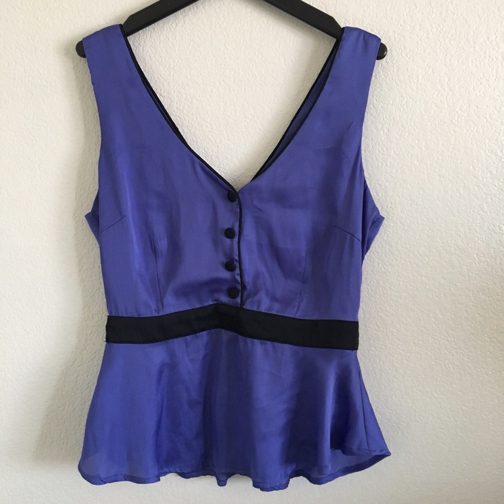 Blue Peplum Top
