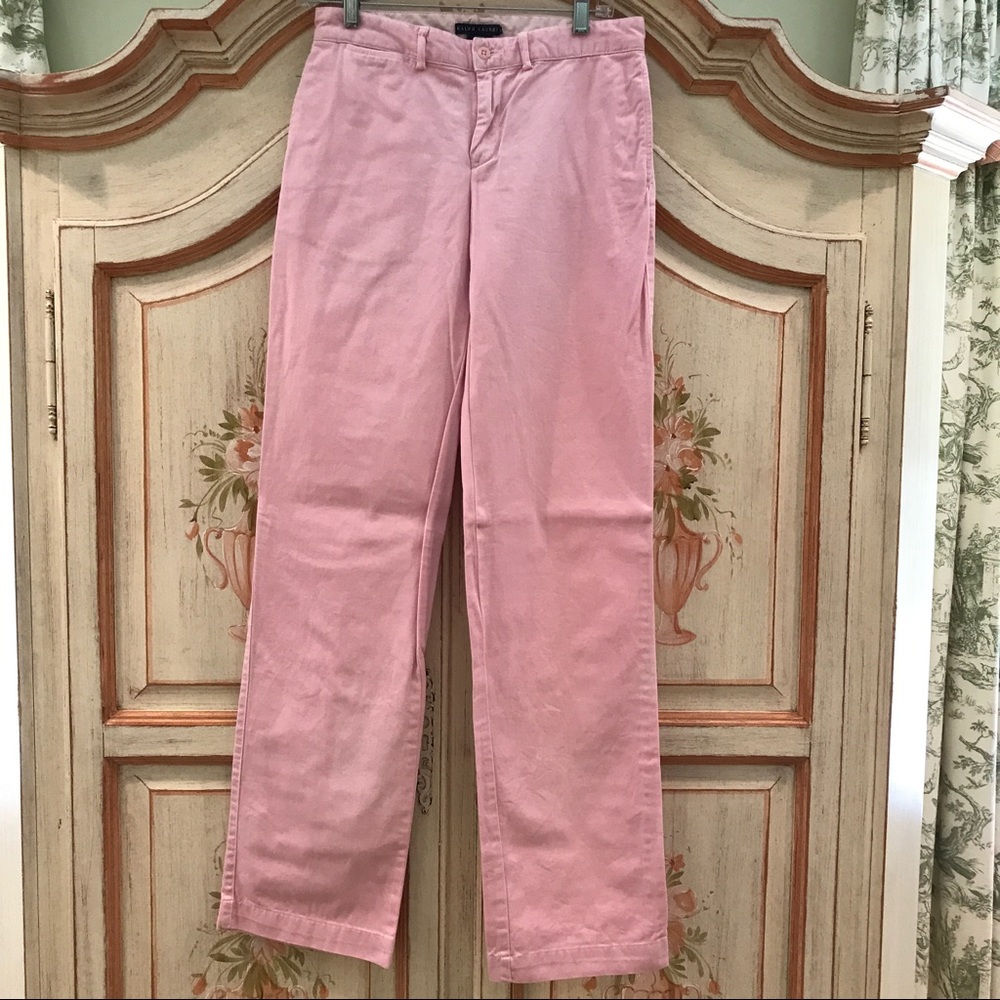 Ralph Lauren Blue Label Wide Leg Pink Khaki Chinos size 2 - Picture 2 of 6