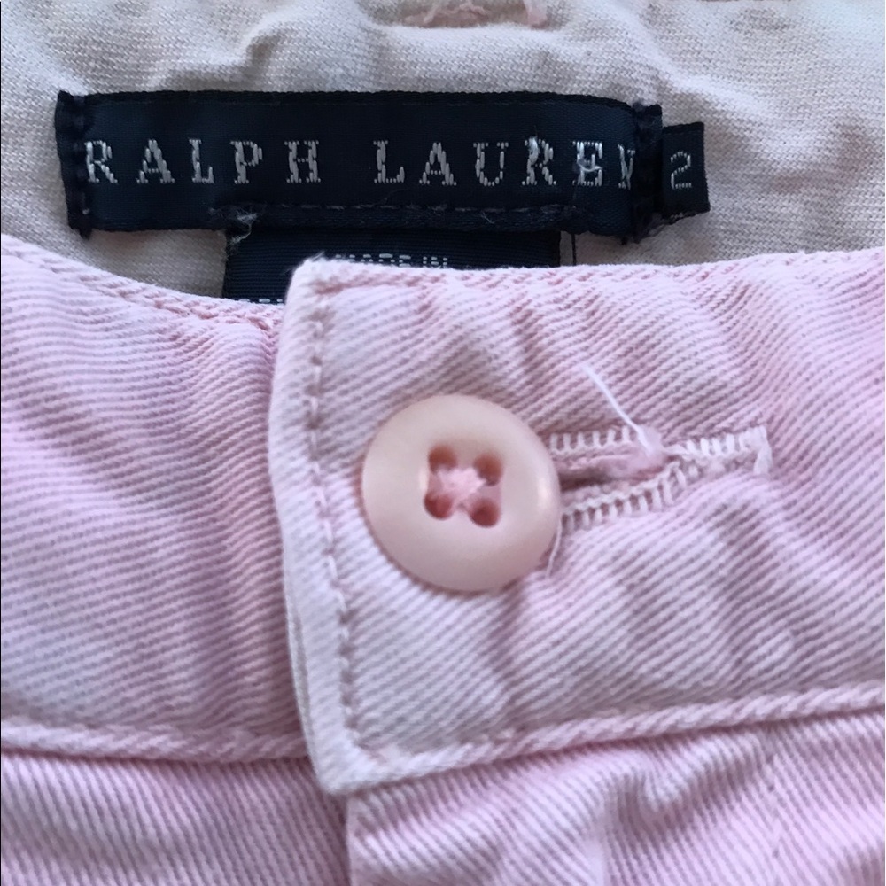 Ralph Lauren Blue Label Wide Leg Pink Khaki Chinos size 2 - Picture 3 of 6