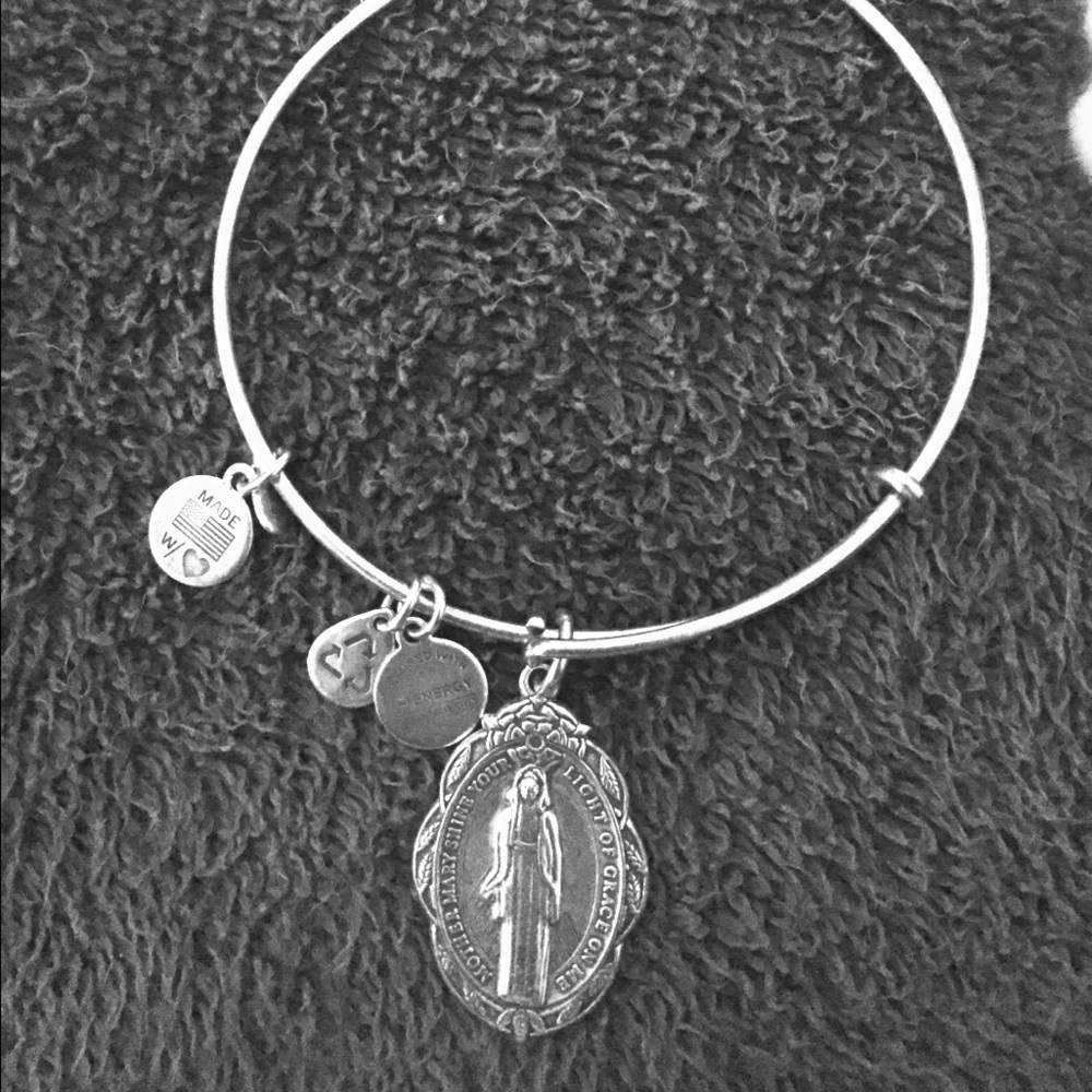 'Mother Mary Shine Your Grace' silver alex and Ani