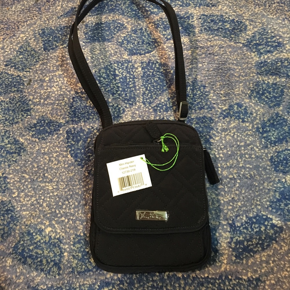 NEW Vera Bradley Mini Hipster Navy Bag