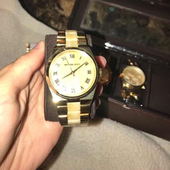 Tan Marble Michael Kors Watch main image 4