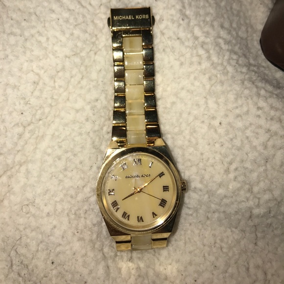 Tan Marble Michael Kors Watch