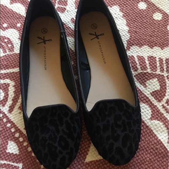 black leopard loafers