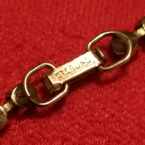 Vintage Sterling Rhinestone Necklace - Picture 3 of 3