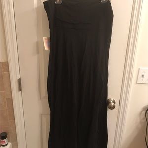 NWT Solid Black LulaRoe Maxi Skirt - Size L