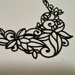 Rubber tattoo floral necklace