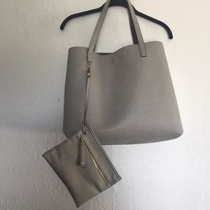 Street Level Reversible Tote in light/dark grey