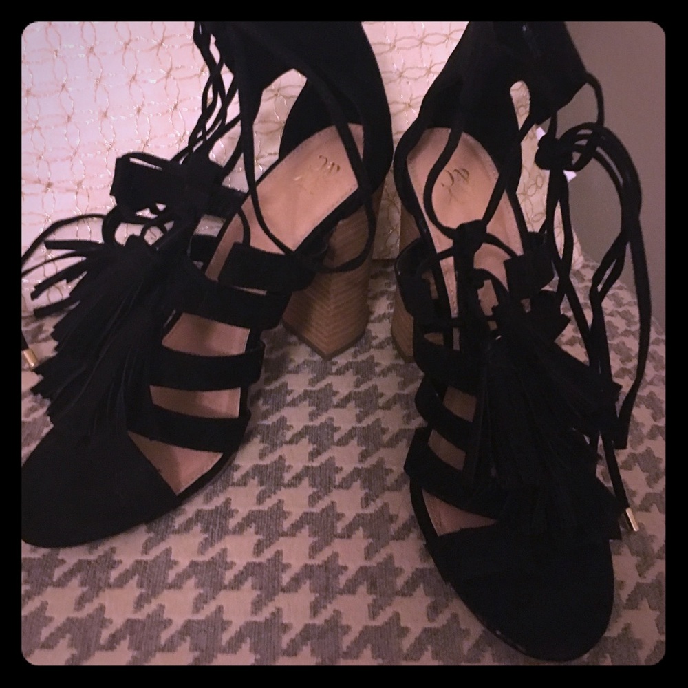 Black Lace Up Heels