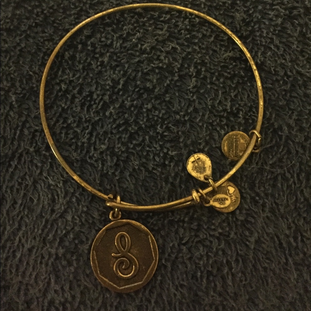 Golden 'S' Alex and Ani Bangle