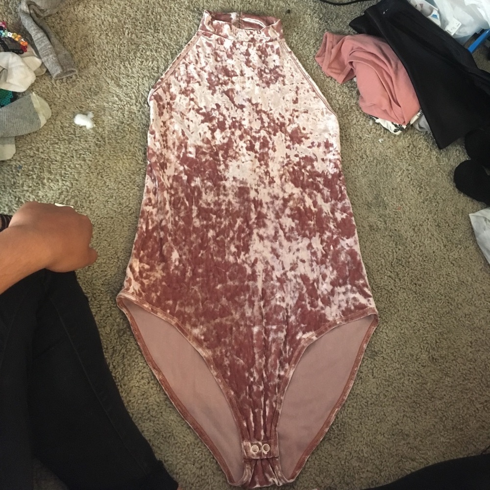 crushed velvet bodysuit