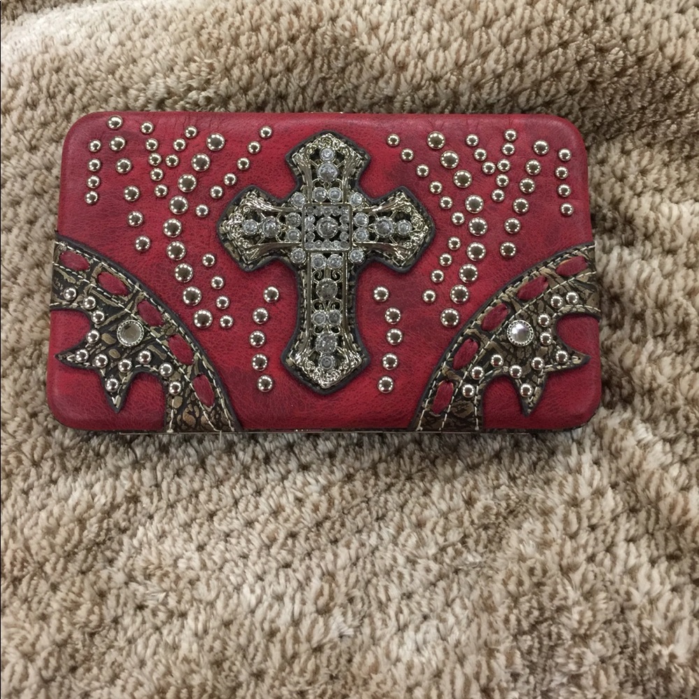 Rustic red wallet
