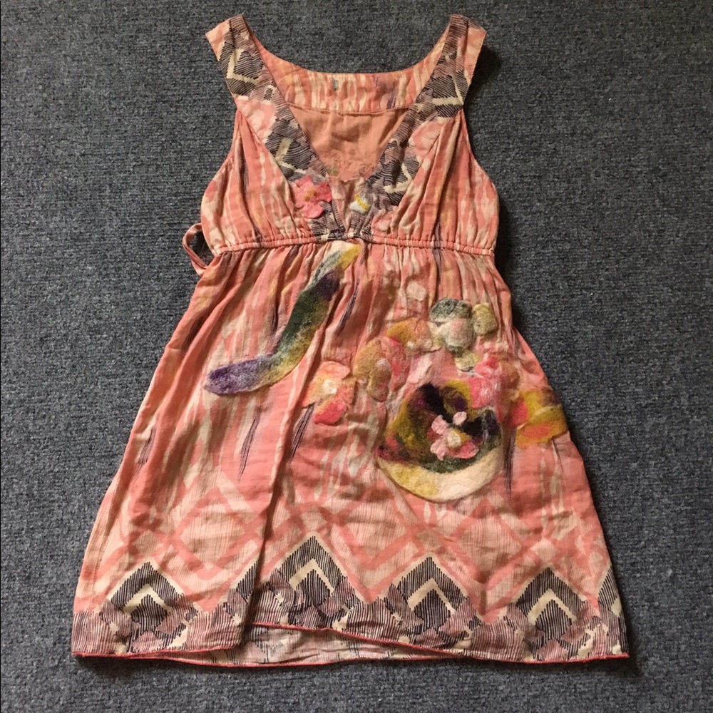 Anthropologie tank with felted details