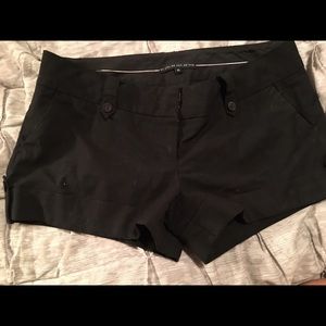 Black structured shorts