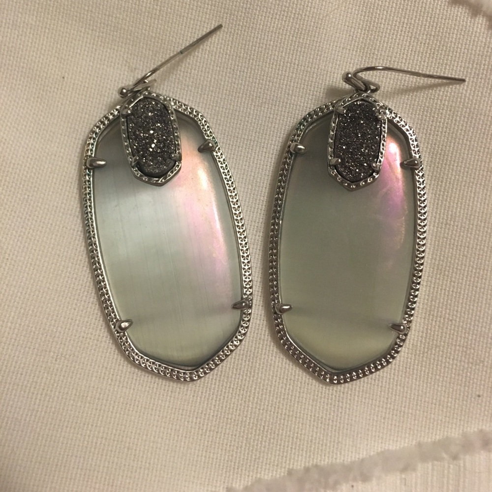 Kendra Scott druzy drop iridescent earrings