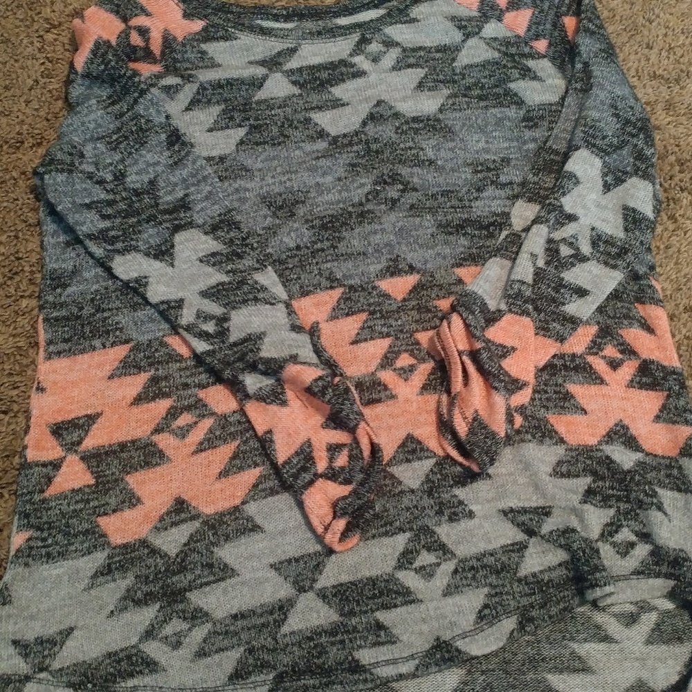 Aztek print justice 3/4 sleeved shirt