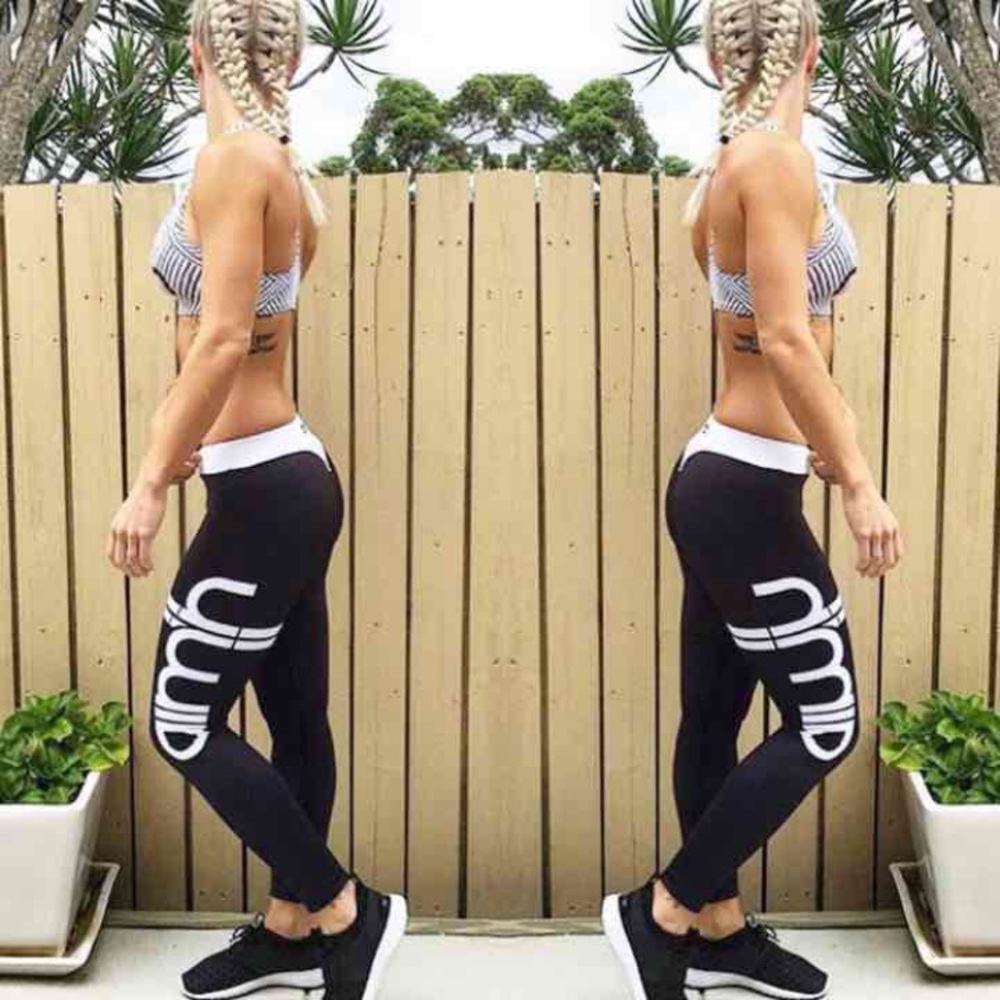Aimn Black Stripe Leggings