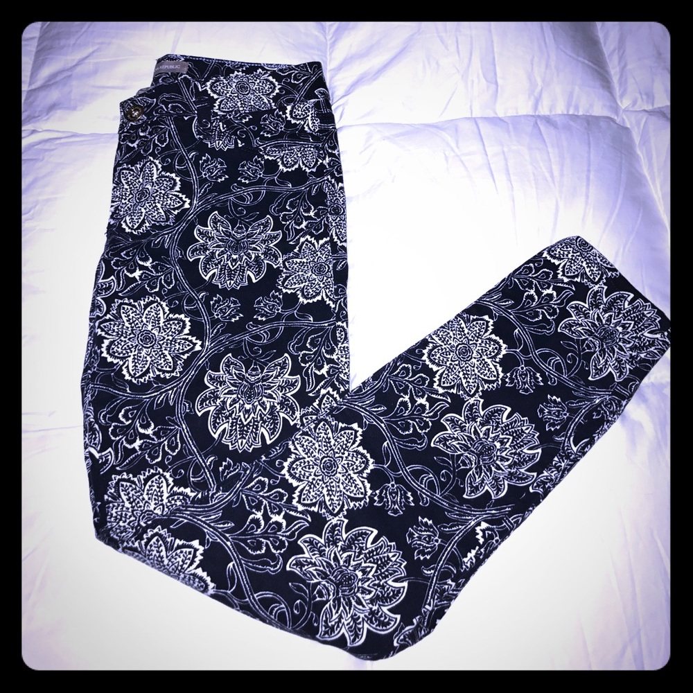 Banana Republic Skinny Ankle Print Sz 25