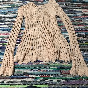 Knitted peach sweater