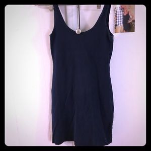Dark navy blue form fitting dress