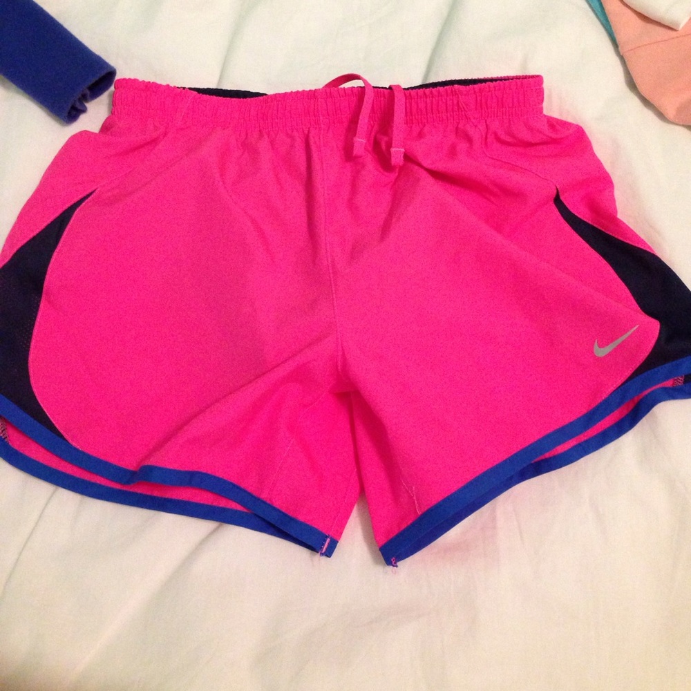 Nike Pink Athletic Shorts Blue