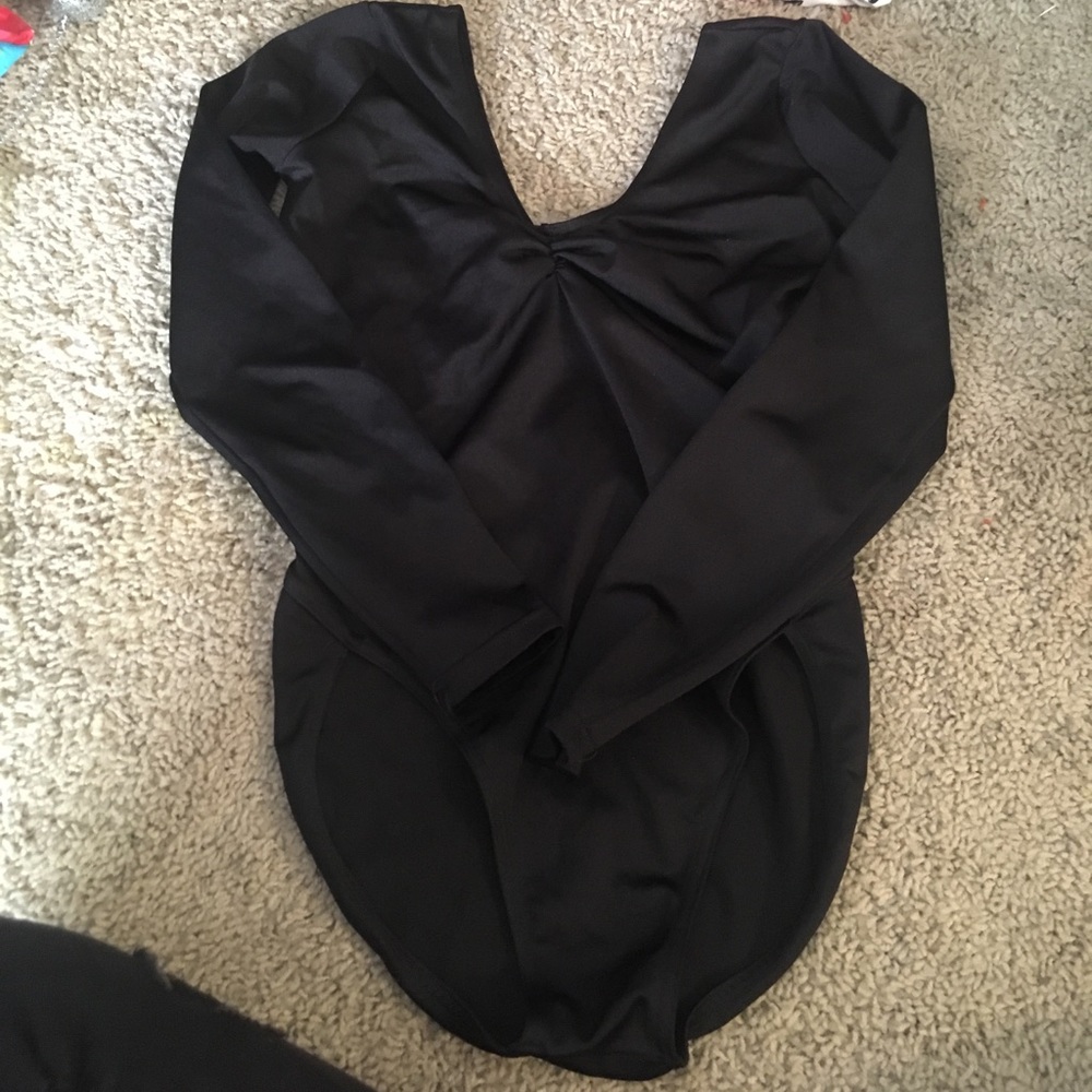 long sleeve black leotard