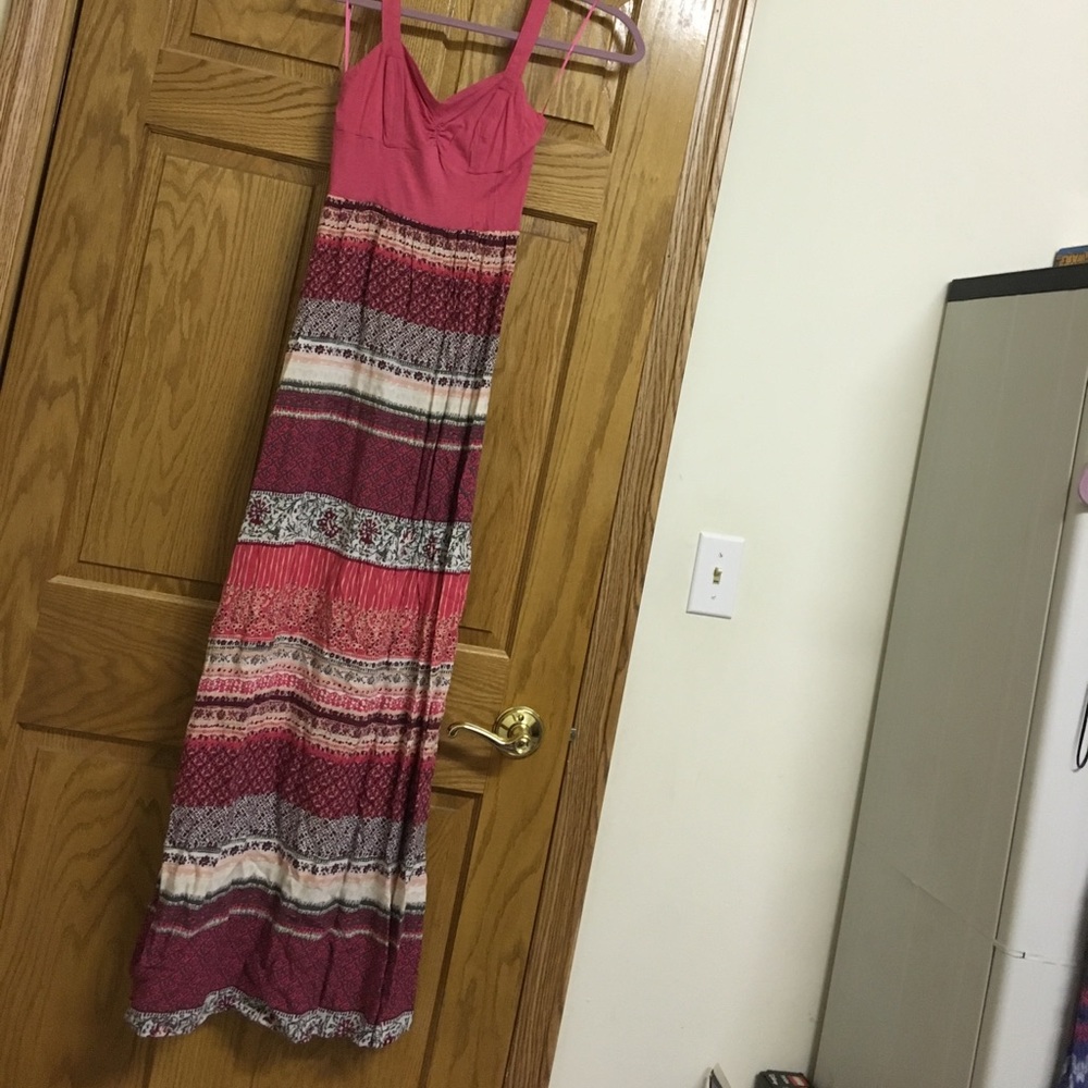 Pink tones maxi dress