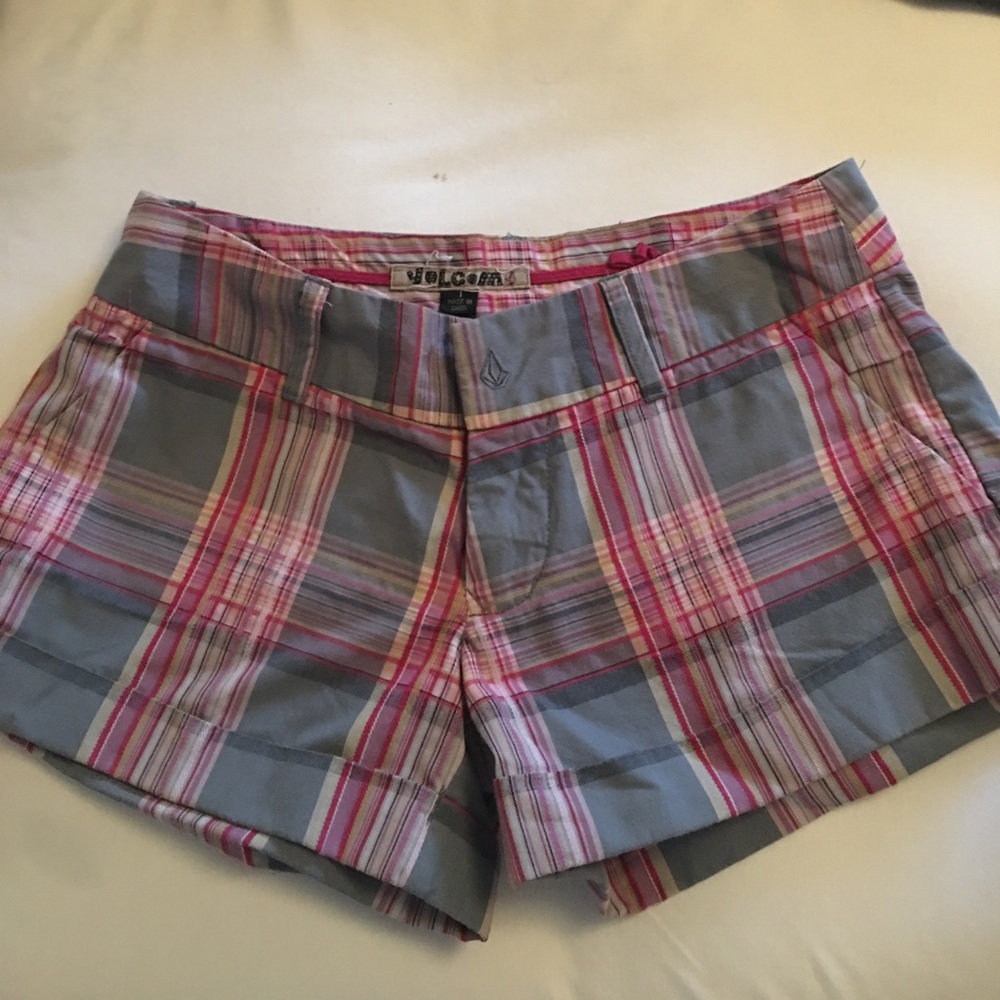Plaid volcom shorts