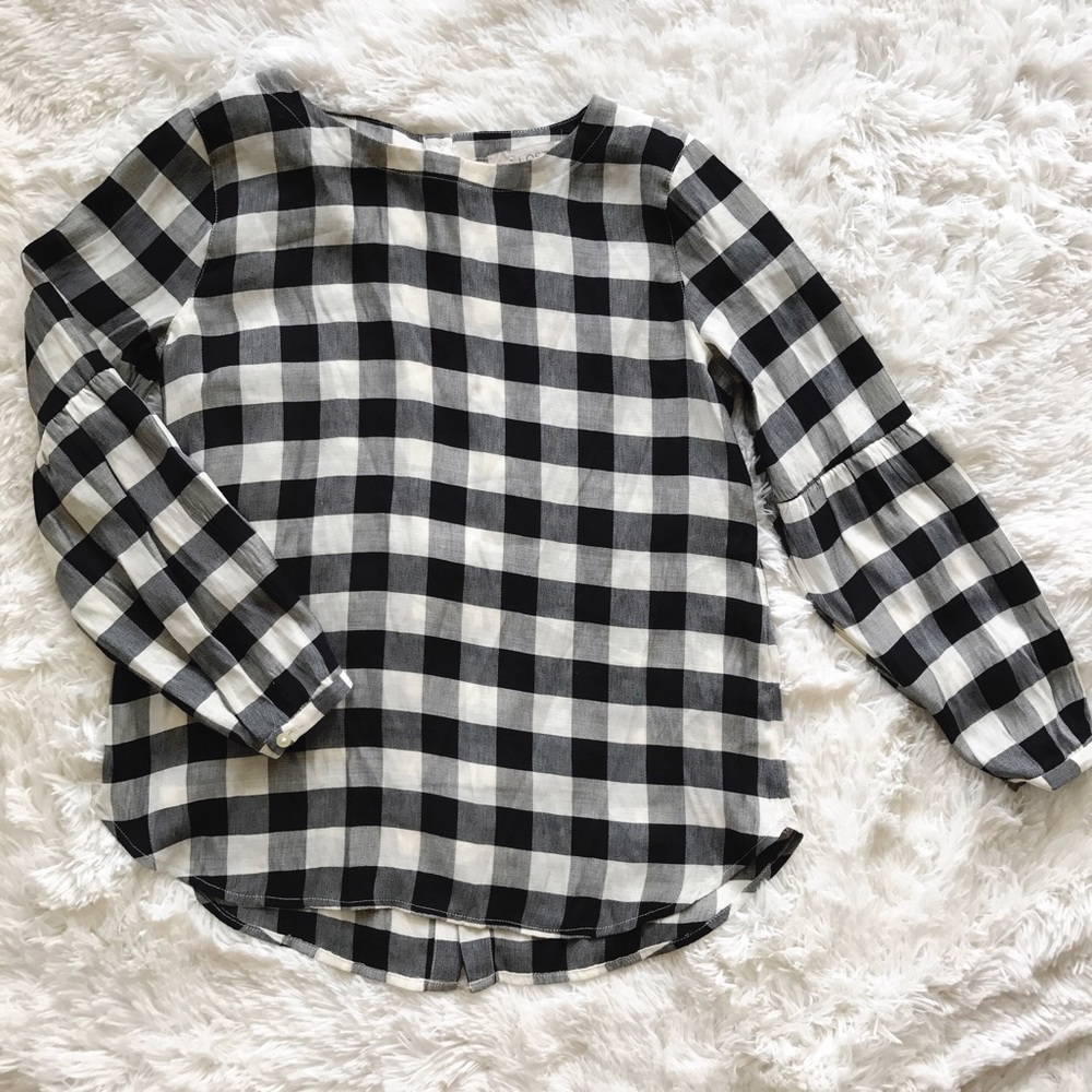 Ann Taylor LOFT Petite Gingham Blouse